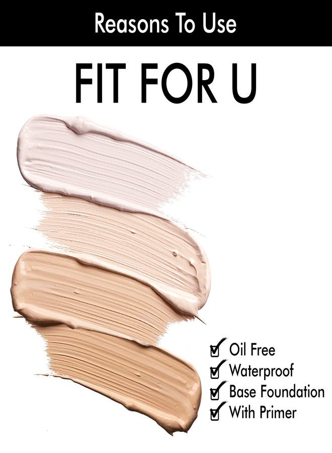Colors Queen Fit For U Oil Free Foundation with Primer - Natural Almonds, 50 ml | Long Lasting & Waterproof, Medium to Full Coverage, Weightless Matte | Liquid Face Makeup - Image 5