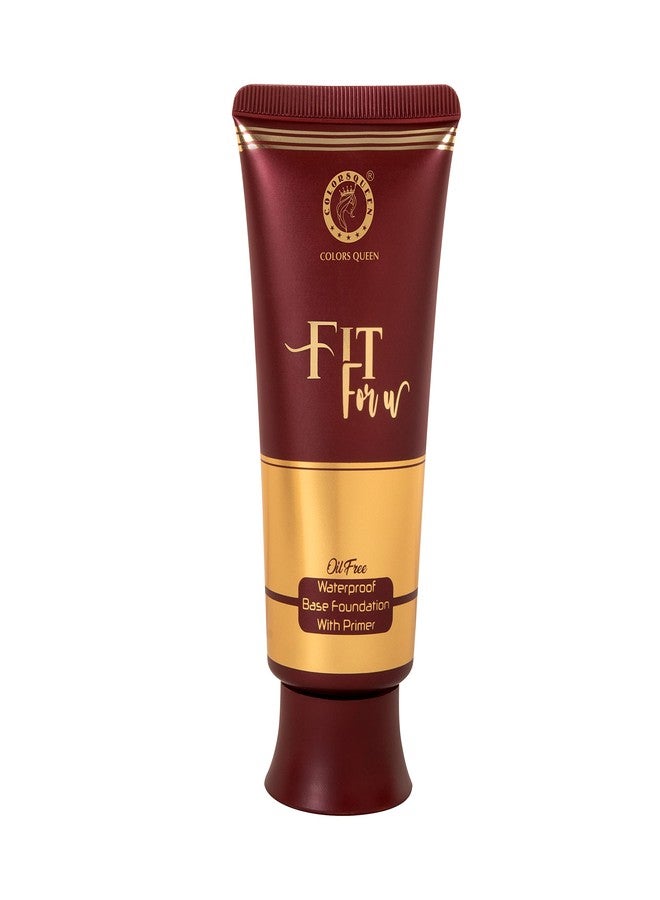 Colors Queen Fit For U Oil Free Foundation with Primer - Natural Almonds, 50 ml | Long Lasting & Waterproof, Medium to Full Coverage, Weightless Matte | Liquid Face Makeup - Image 3