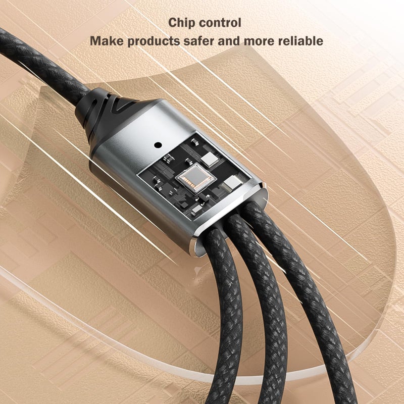 TFAK 0.8Ft USB2.0 Adapter, USB Splitter Y, USB1 in to 3 Out Extender Cable,for Car/Mac/Xbox/Laptop/Tablet/Smartphone Data Transmissionï¼ˆBlack - Image 5