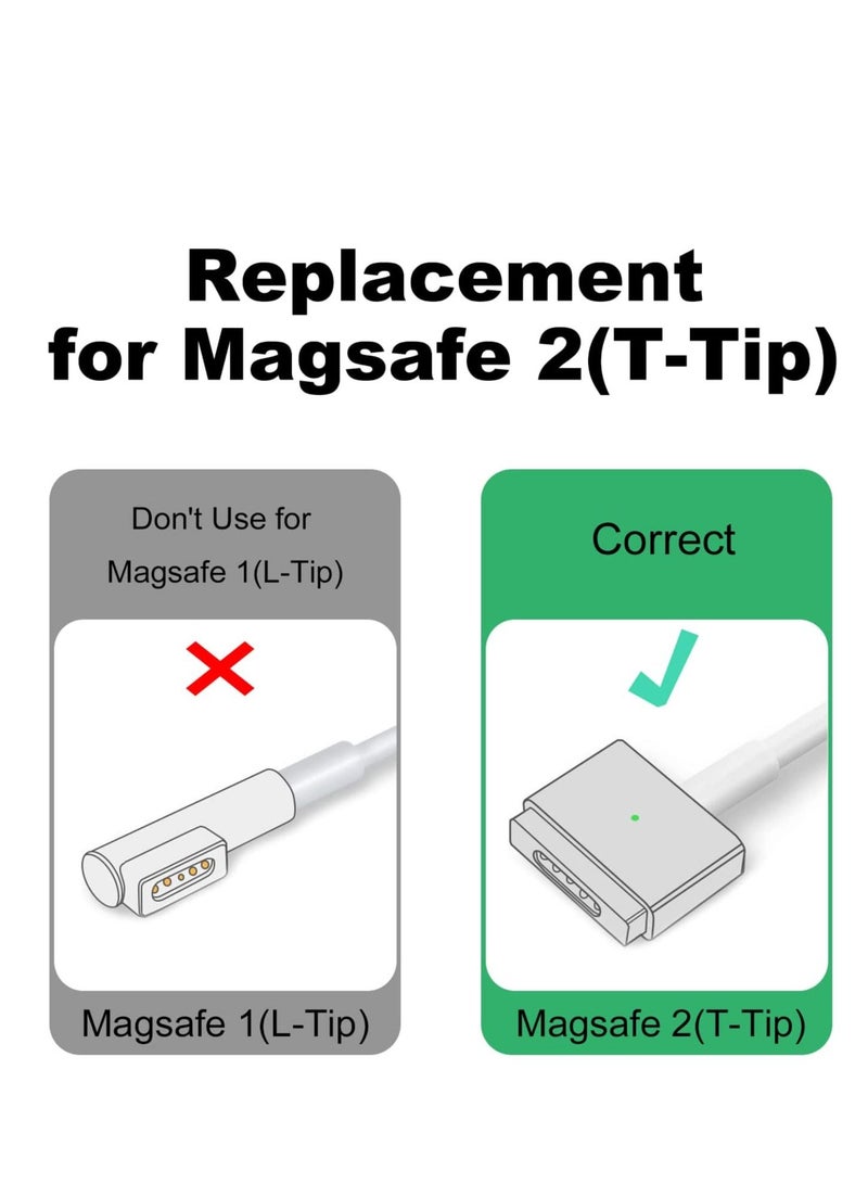 SYOSI محول USB C إلى T-Tip مغناطيسي، محول USB Type-C إلى T-Head مغناطيسي 2 بقوة 100 وات للشحن السريع، محول من Type-C أنثى إلى Magnetic 2، مناسب لجهاز MacBook Pro Air 2013-2015 - Image 5