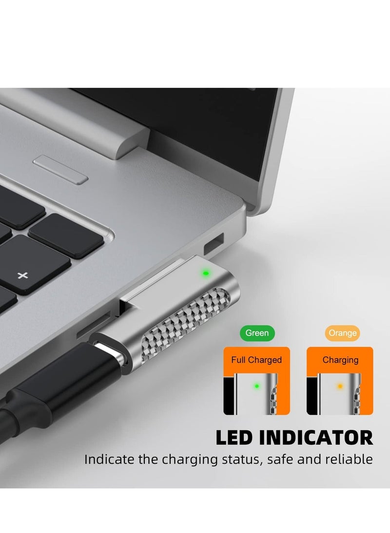 SYOSI محول USB C إلى T-Tip مغناطيسي، محول USB Type-C إلى T-Head مغناطيسي 2 بقوة 100 وات للشحن السريع، محول من Type-C أنثى إلى Magnetic 2، مناسب لجهاز MacBook Pro Air 2013-2015 - Image 4