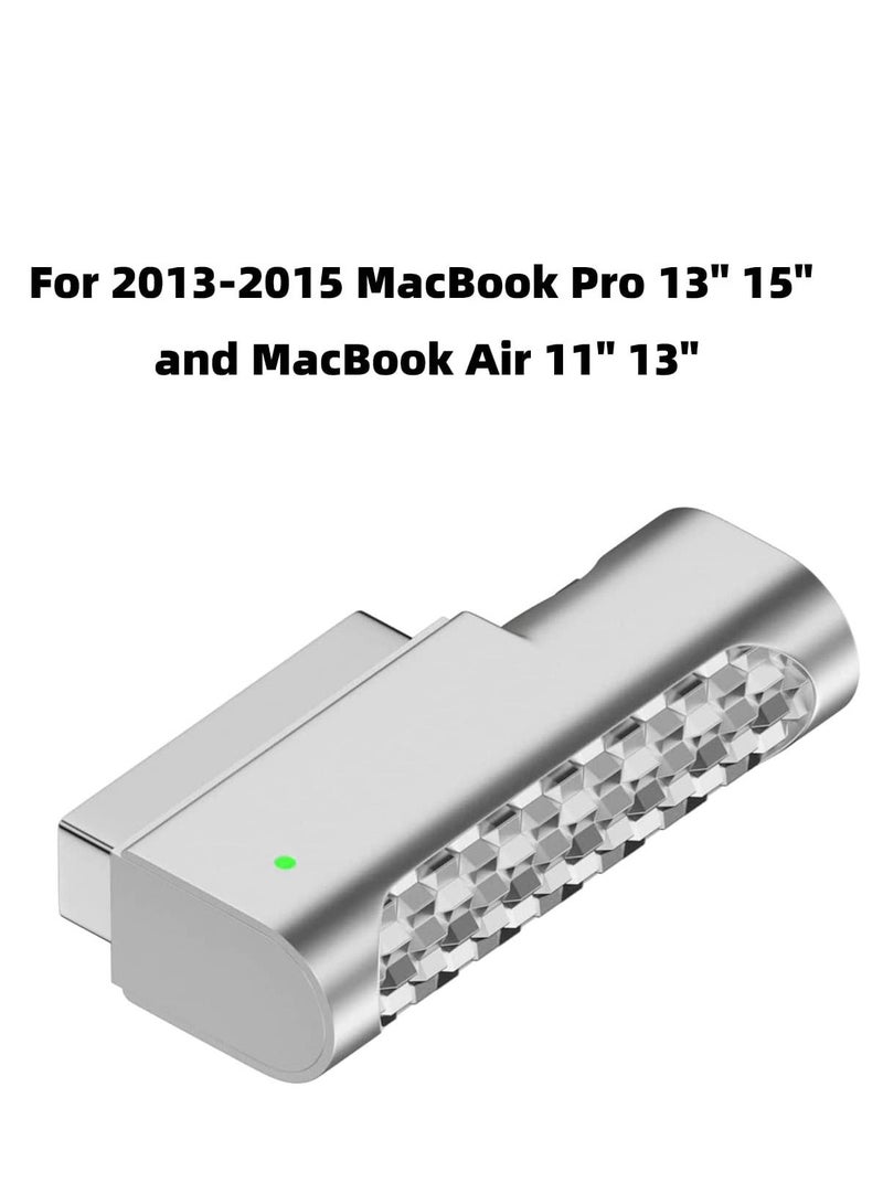 SYOSI محول USB C إلى T-Tip مغناطيسي، محول USB Type-C إلى T-Head مغناطيسي 2 بقوة 100 وات للشحن السريع، محول من Type-C أنثى إلى Magnetic 2، مناسب لجهاز MacBook Pro Air 2013-2015 - Image 3