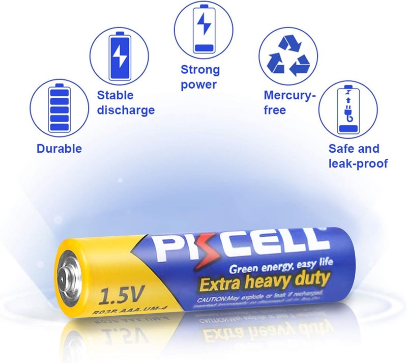 PKCELL 20Count AAA 1.5V Battery R03P Zinc Carbon Dry Battery - Image 4
