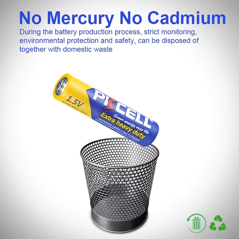 PKCELL 20Count AAA 1.5V Battery R03P Zinc Carbon Dry Battery - Image 5