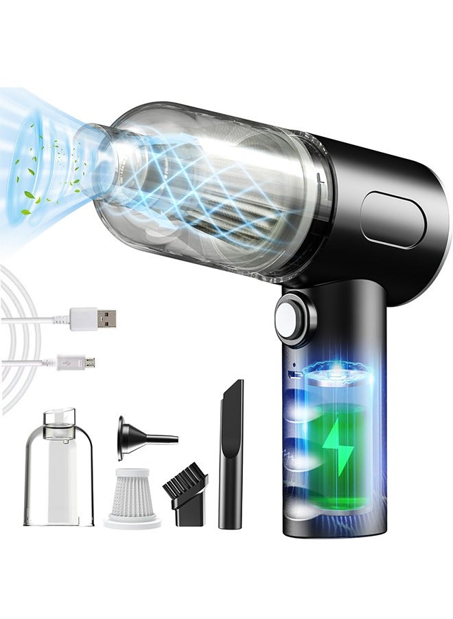 3 in 1 Keyboard Vacuum Cleaner, 12000PA High Power Handheld Car Vacuum, Cordless Portable Mini Table Vacuum Cleaner, Compressed Air Duster Keyboard Cleaner for Car,Desktop, Pet Hair Cleaning - Image 1