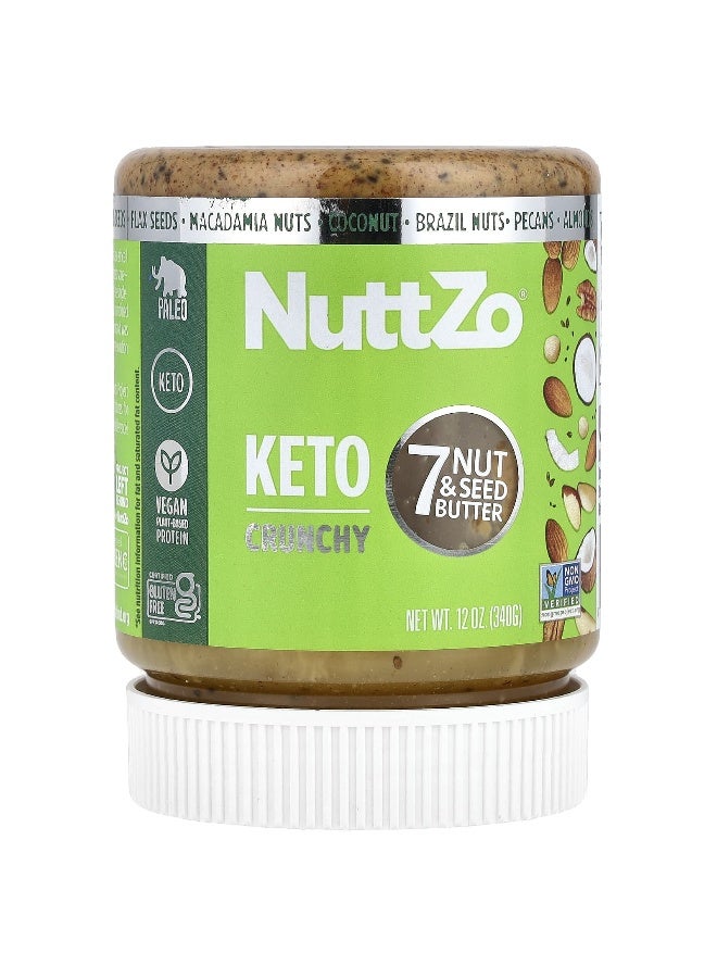 Nuttzo, Keto, 7 Nut & Seed Butter, Crunchy, 12 oz (340 g) - Image 1