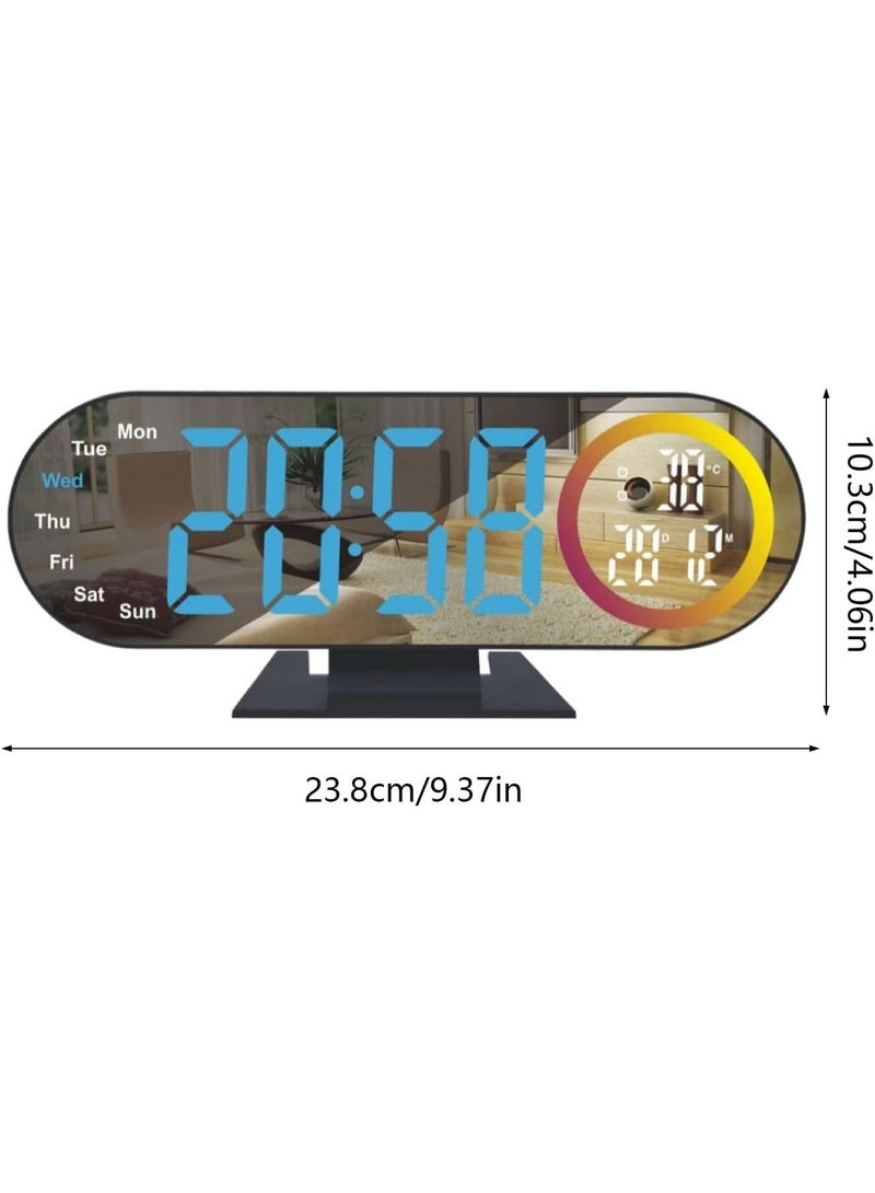 Projection Alarm Clock for Bedroom – Digital Ceiling Projector Clock with Dual Alarm, Loud Sound, Night Light, Time Projection on Wall/Ceiling, Bedside Table Clock - Image 4