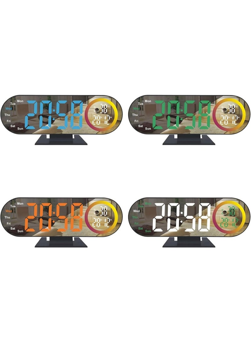 Projection Alarm Clock for Bedroom – Digital Ceiling Projector Clock with Dual Alarm, Loud Sound, Night Light, Time Projection on Wall/Ceiling, Bedside Table Clock - Image 2