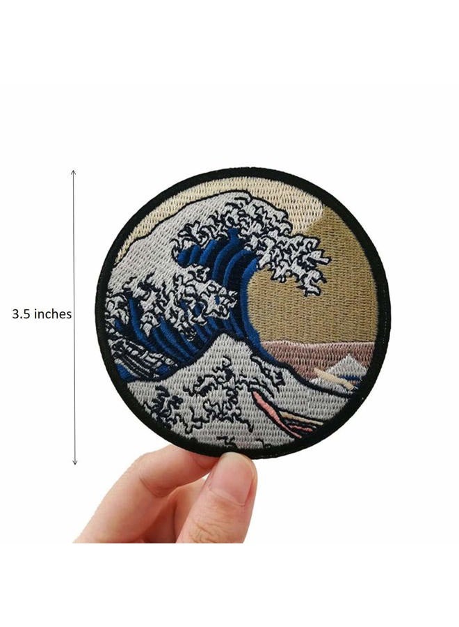 Cute-Patch TM The Great Wave Off Kanagawa Embroidered Iron On Sew On Applique - Image 2