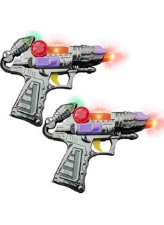ArtCreativity Ranger Handgun Toy Set With Flashing Lights & Sounds 2 Cool Futuristic Handguns Pretend Play Toy Gun Great Party Favor Gift For Boys And Girls Batteries Included Colors May Vary  - Image 2