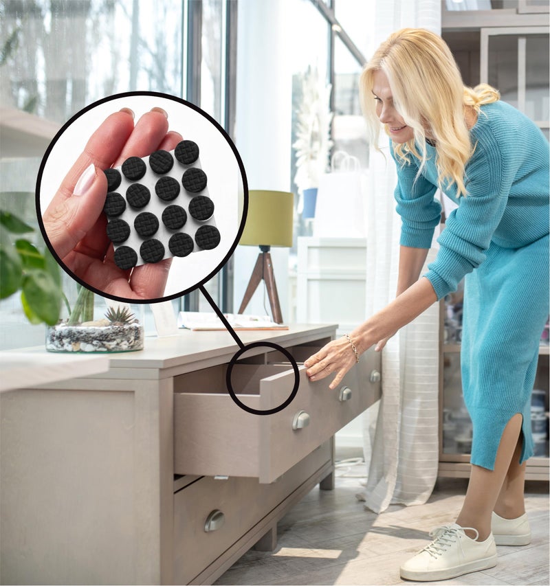 Slipstick GorillaBumperPads Premium Cabinet Door Bumpers 3/8â€ Round Non Slip Pads, Cabinet Stoppers, Bumpers for Drawers, Cupboards, Cutting Boards, Glass Tops, Picture Frames, 64 Gripper Dots - Image 3