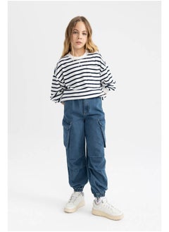 DeFacto Girl Regular Fit Crew Neck Long Sleeve Knitted Sweat Shirt  - Image 4