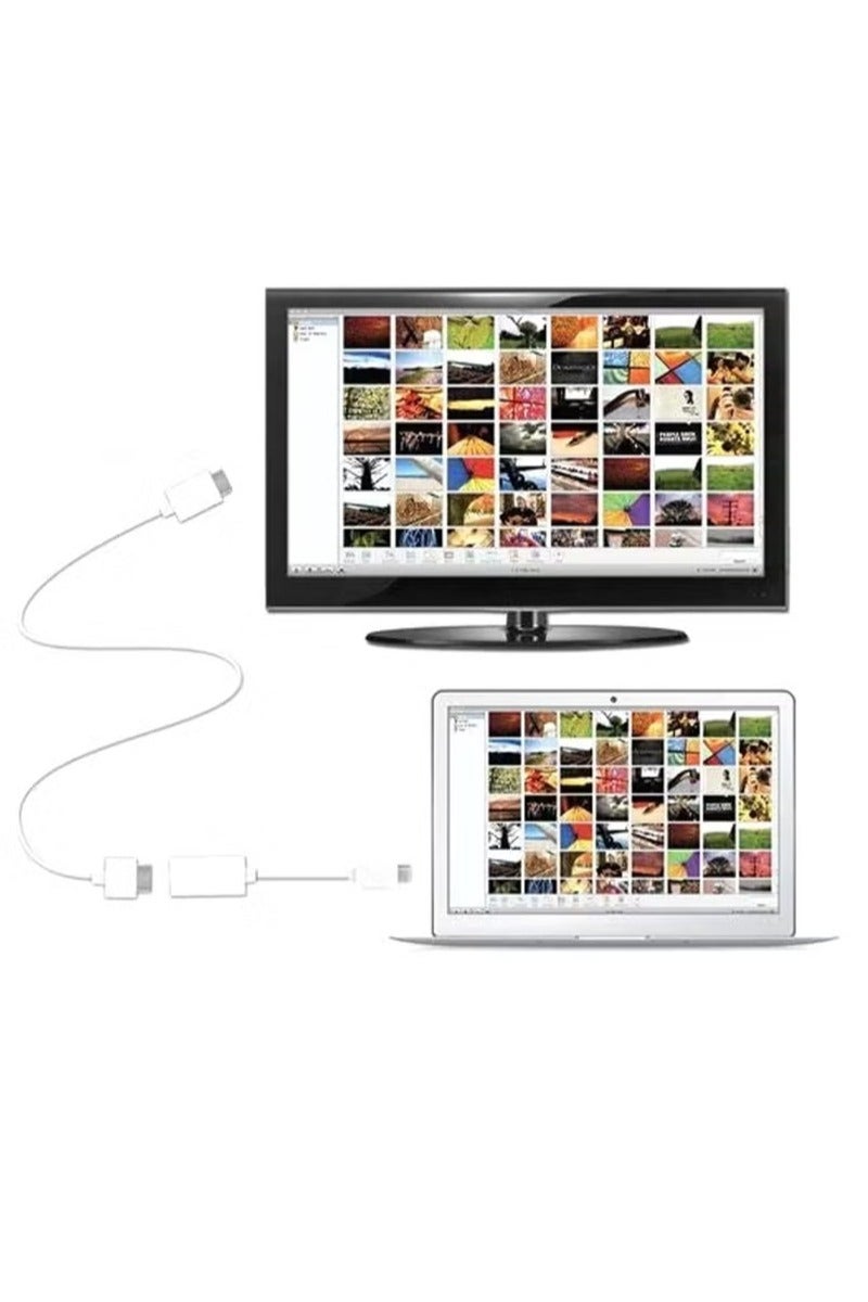 أوميكسبرو كابل محول Thunderbolt Mini Display DP ذكر إلى HDMI أنثى لجهاز Mac MacBook Pro Air - Image 2
