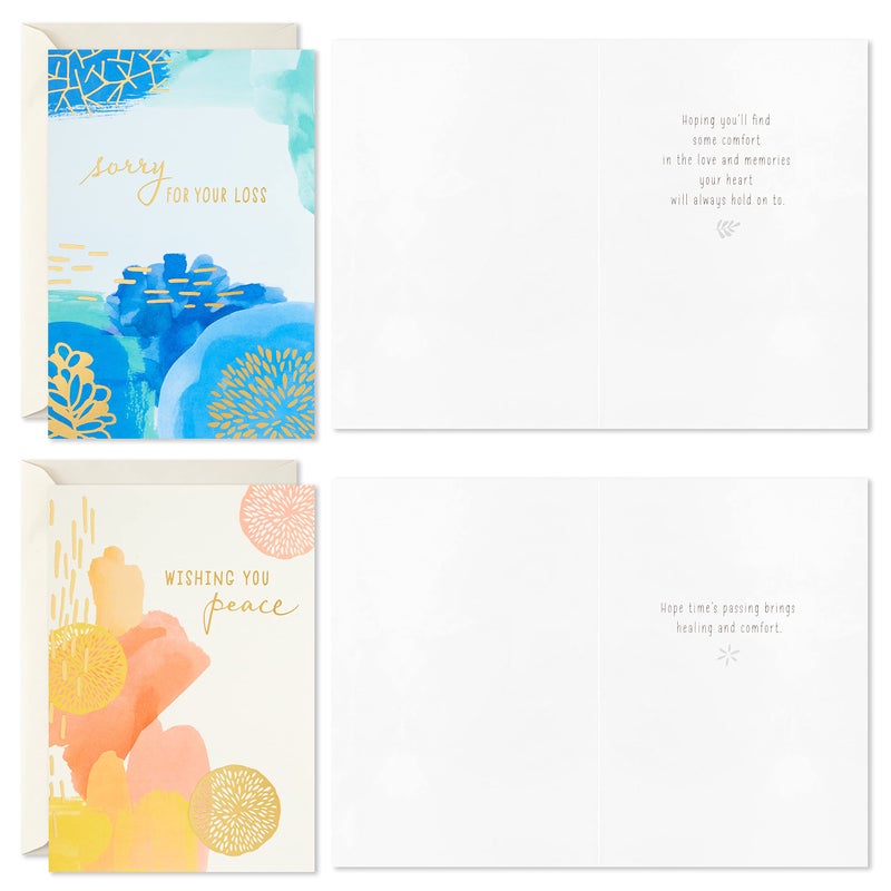 Hallmark Sympathy Cards Assortment  Abstract Watercolor (16 Assorted Thinking of You Cards with Envelopes) - Image 5