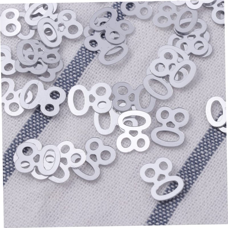 Number 80 Confetti 1200 Pieces Gold And White Anniversary Party Decorations - Image 4