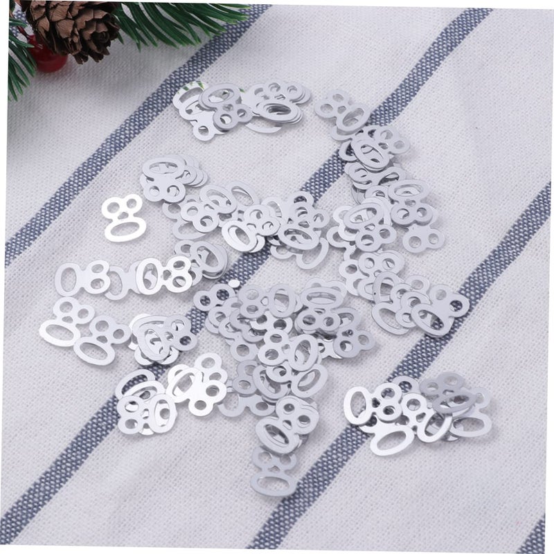 Number 80 Confetti 1200 Pieces Gold And White Anniversary Party Decorations - Image 3