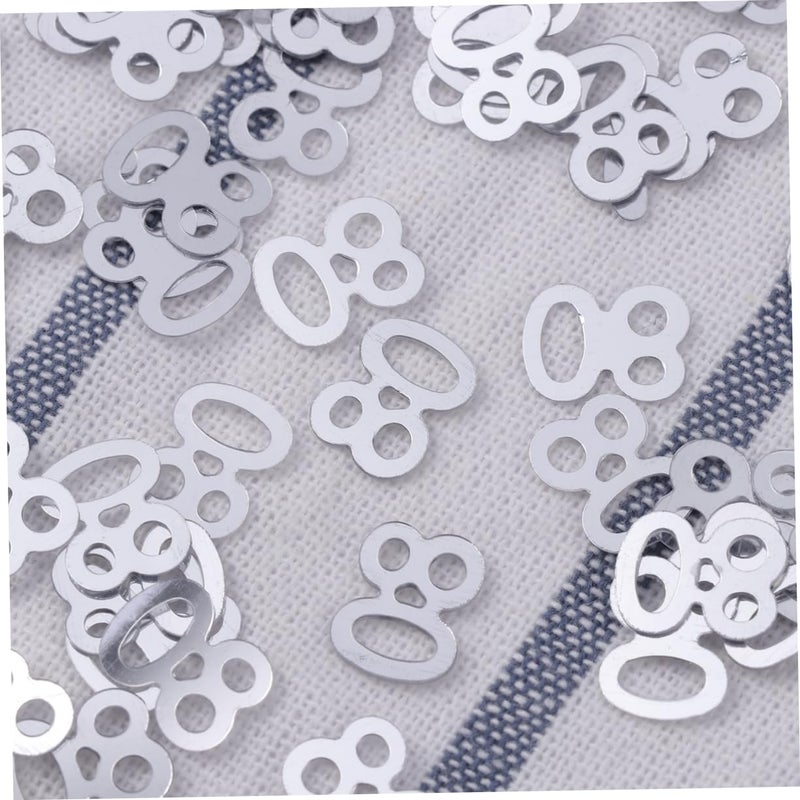 Number 80 Confetti 1200 Pieces Gold And White Anniversary Party Decorations - Image 5