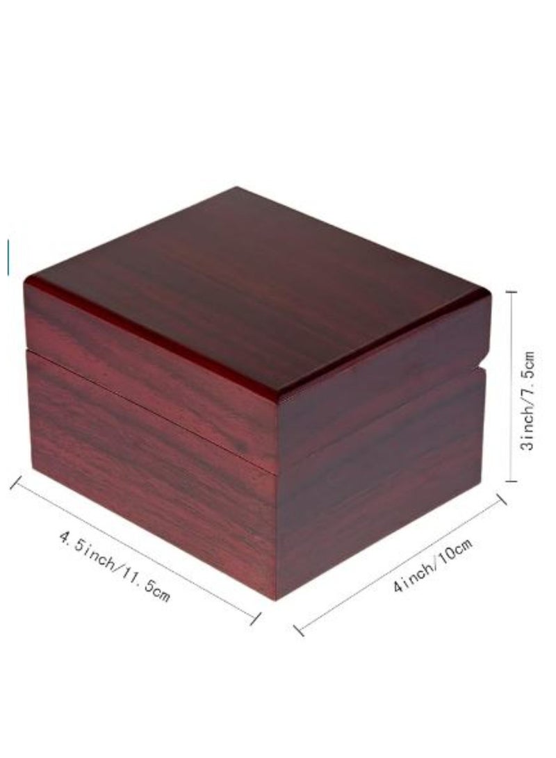 Wooden Watch Box, Single Unit, Wrist Watch and Bangle Gift Box with Pillow - Image 2