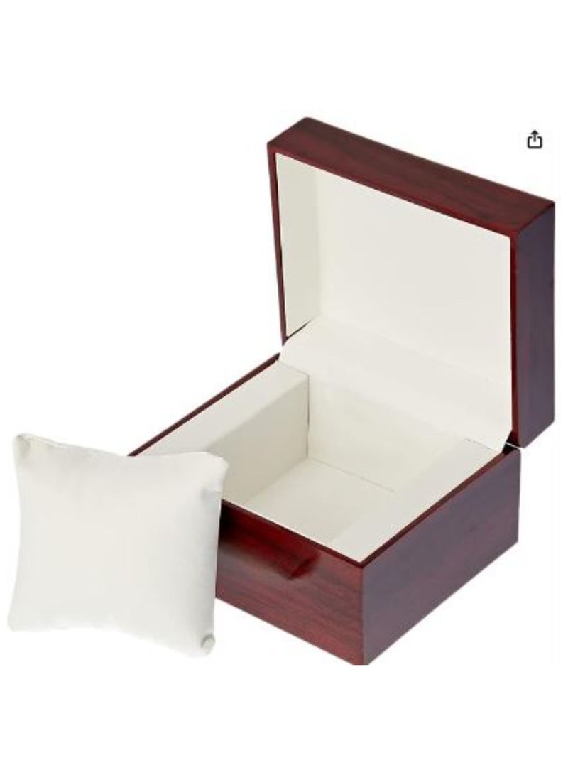 Wooden Watch Box, Single Unit, Wrist Watch and Bangle Gift Box with Pillow - Image 4