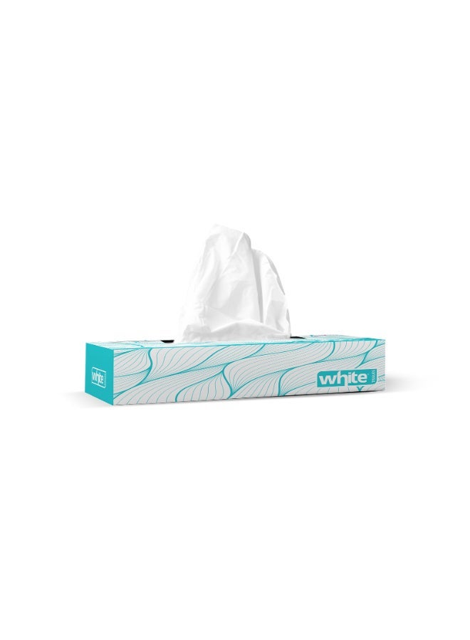 White مناديل وجه دبلوك 100 سحب × 2 طبقة 6 في 1 - Image 2