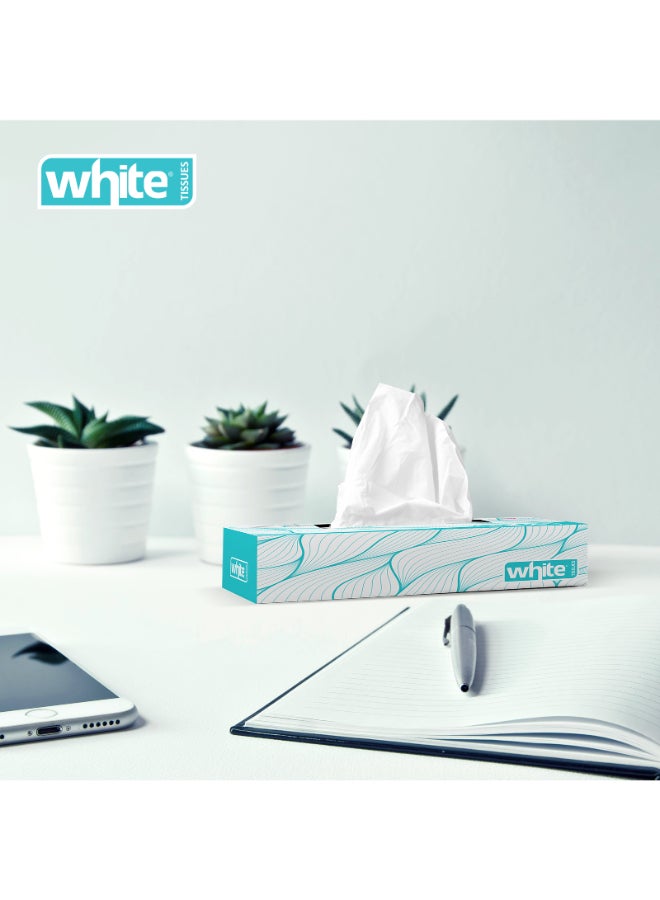White Facial Tissues Duplex 100 Pulls X 2 Ply 6In1 - Image 2