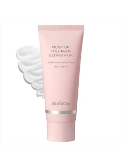 elishacoy Moist Up Collagen Sleeping Mask Overnight Moisturizing Face Mask,Face Gel Cream Moisturizer Facial Mask with Vitamin E and Niacinamide–Moisturizing, Anti-Aging, Acne Treatment- 1.69 fl.oz  - Image 1