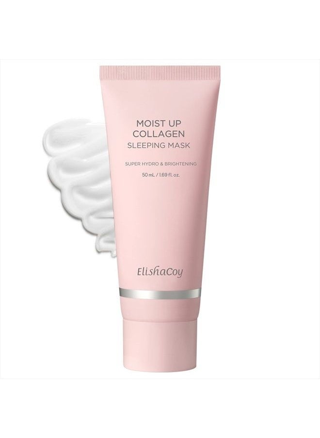 elishacoy Moist Up Collagen Sleeping Mask Overnight Moisturizing Face Mask,Face Gel Cream Moisturizer Facial Mask with Vitamin E and Niacinamide–Moisturizing, Anti-Aging, Acne Treatment- 1.69 fl.oz  - Image 1