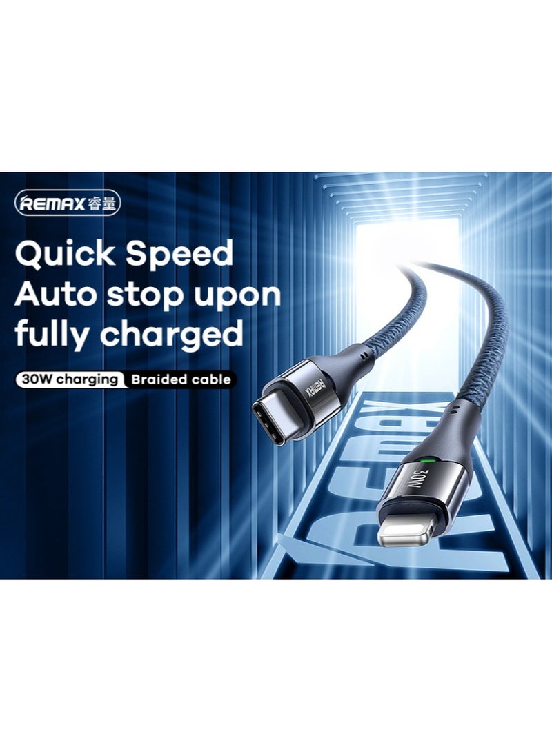REMAX Ultra-Fast 30W Smart Charging Cable with Advanced Safety Features for iPhone models - Image 3