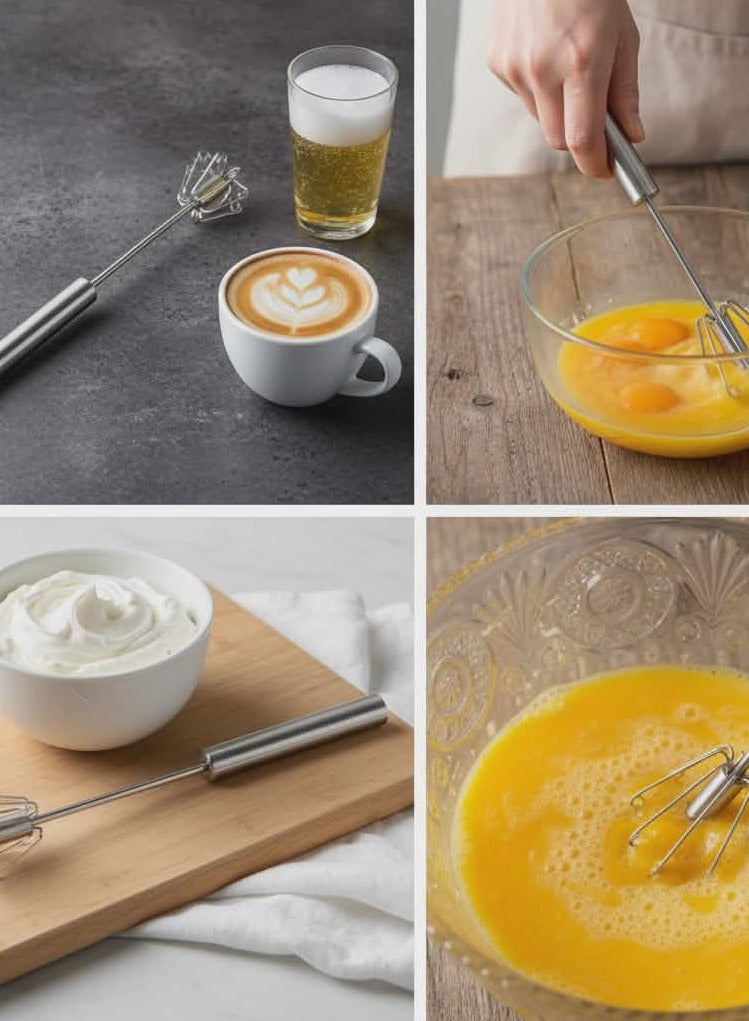 نوفا مضرب ومصانع رغوة الحليب اليدوي "نوفا كويرل" - ستانلس ستيل مع وعاء 200 مل - Image 2