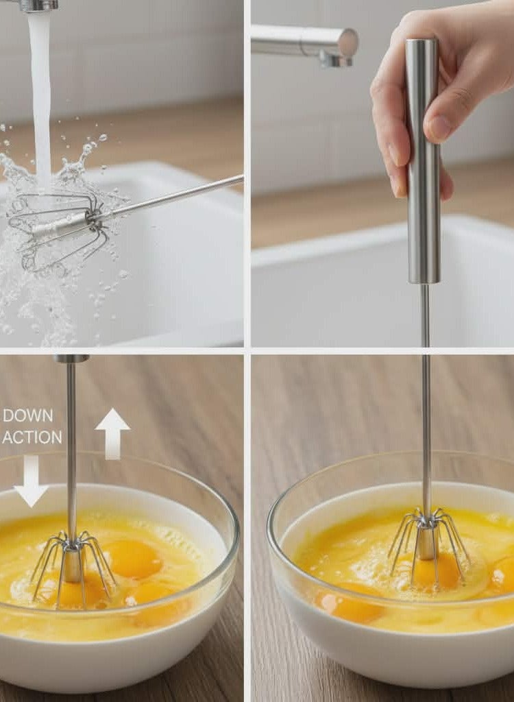 نوفا مضرب ومصانع رغوة الحليب اليدوي "نوفا كويرل" - ستانلس ستيل مع وعاء 200 مل - Image 3