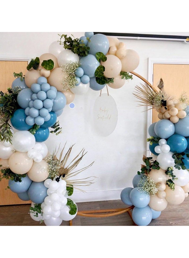 الغبار الأزرق بالون اكليلا من الزهور عدة - 125 قطعة بالون الأزرق قوس عدة ، مع الغبار الأزرق ، الأزرق الطفل ، والرمل الأبيض والأبيض بالون - مثالية للأطفال دش عرس الفتيان عيد ميلاد الديكور - Image 5