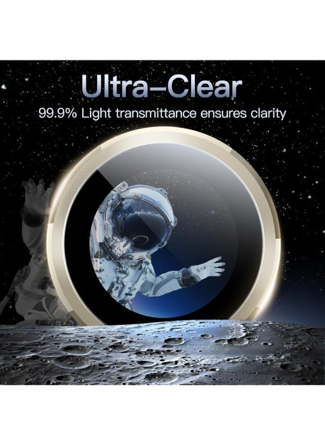 wexon - Camera Lens Protector for Samsung Galaxy S24 Ultra (Gold) Single Ring Cover 9H Tempered Glass HD - Gold - Image 1