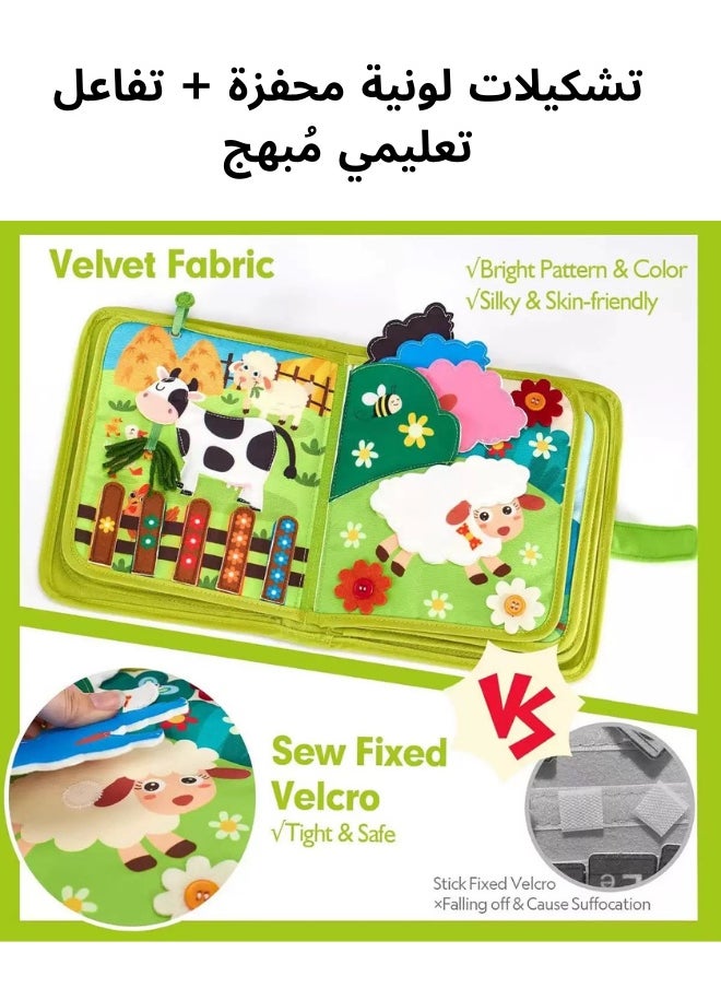 Toddler Busy Board - Educational Activity Sensory Toy for Fine Motor Skills Development, Preschool Learning Travel Toy for Plane & Car, Ideal Gift for Boys & Girls  - Image 3