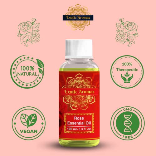 Exotic Aromas Rose Essential Oil 100 Ml for Aromatherapy - Image 5