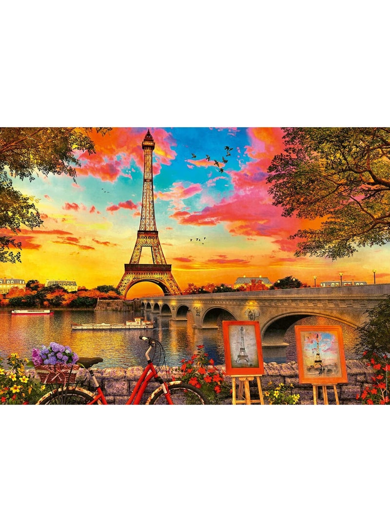 1000-piece puzzle | Twilight Paris Seine-themed Hand-painted style High-quality puzzle game - Family entertainment / Friendship souvenir gift - Image 1