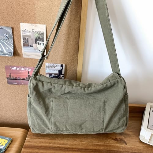 Collsants Messenger Bag for Women Men Satchel Bag Canvas Crossbody Shoulder Bag Casual Sling Bag(purple) - Image 4