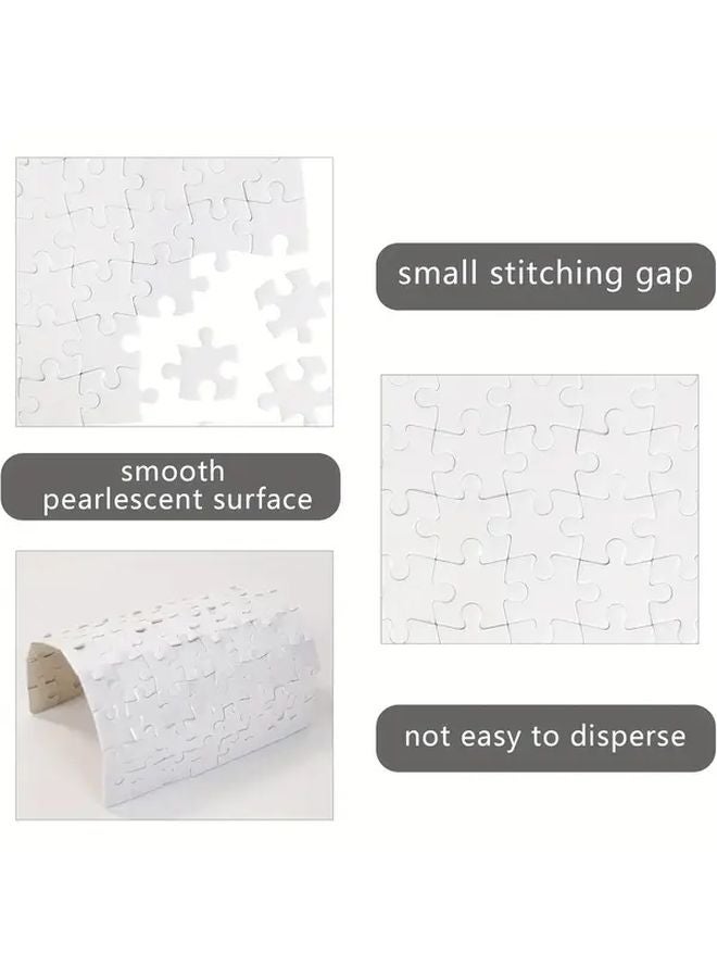 6 مجموعات 80 قطعة ألغاز ورقية مستطيلة فارغة لحرف نقل الحرارة لمشاريع التسامي والهدايا - Image 5