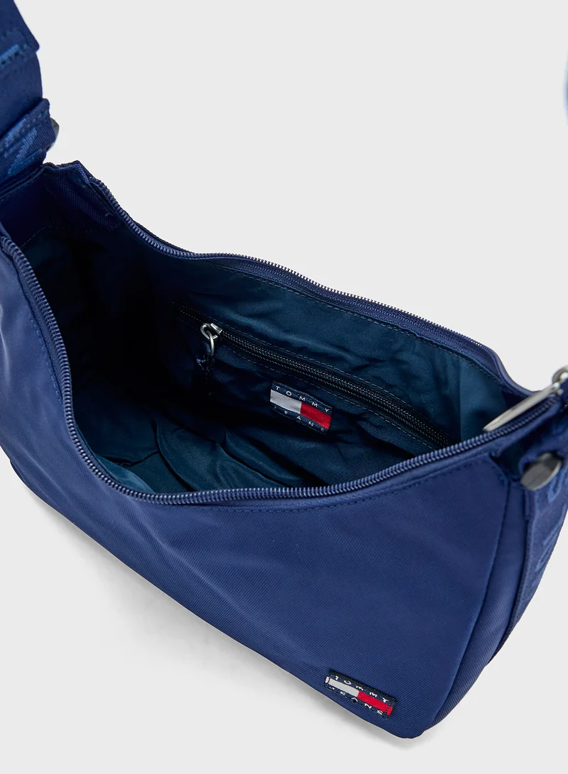 تومي جينز Logo Detail Top Handle Satchel