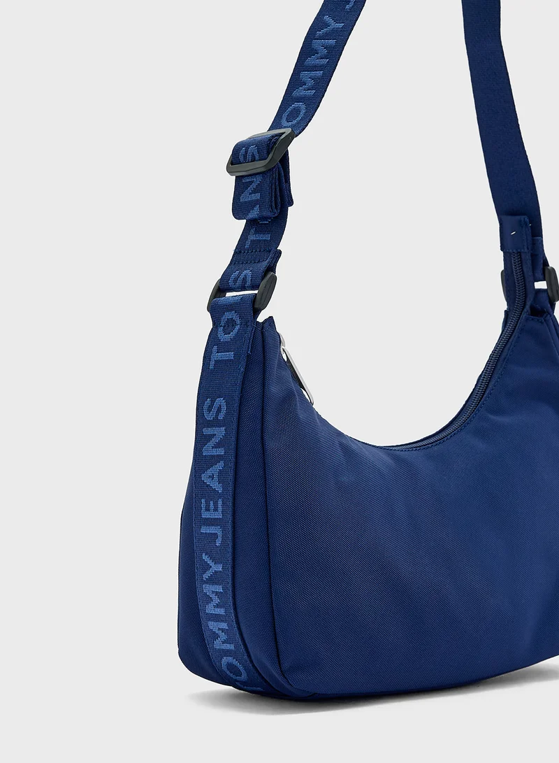 تومي جينز Logo Detail Top Handle Satchel