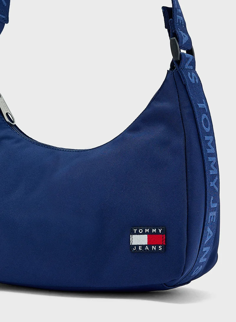 تومي جينز Logo Detail Top Handle Satchel