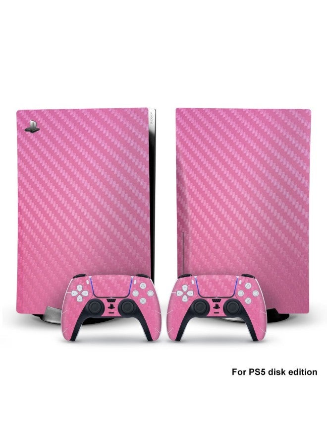 Loquat For PS5 Optical Drive Version Main Machine Game Machine Sticker Carbon Fiber Sticker PS5 Optical Drive Version Film To Picture Production-Color:Carbon Fiber Powder - Image 1