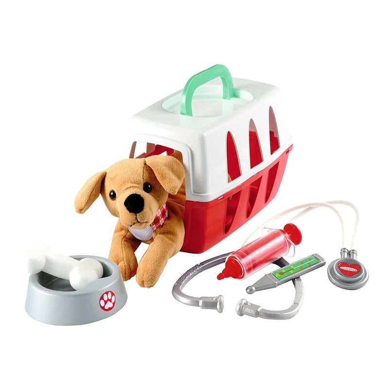 Ecoiffier Medical Veterinary Dog Carry Case Playset (8 pieces) - Image 1