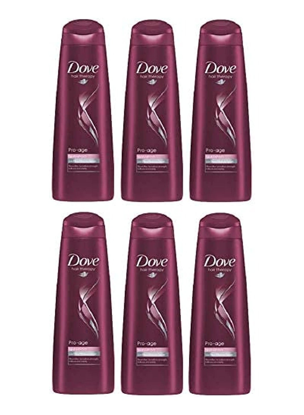 Dove Pro Age, Cleansing And Vitalising Shampoo, Hair Care Men And Women, Nourishes And Moistuiriserises Hair, Softens And Cleans All Hair Styles And Colours, Large Pack (6 X 250 Ml)