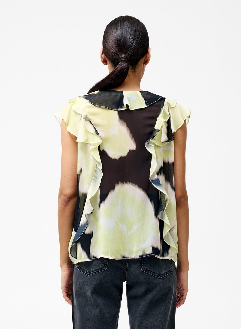 فرنش كونكشن بلوزة شيفون بكشكشة ناتالي إيمينيا - Image 3