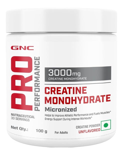 Pro Performance Micronized Creatine Monohydrate 100 gm  33 Serving Instantized Fuels Muscles Increase Muscle Mass Rapid Absorption  Lab Tested Unflavoured  Boosts Athletic Performance