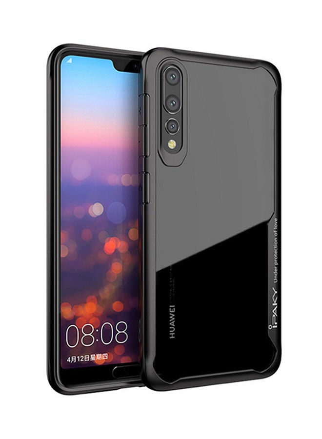 NIBEMINENT Shock Absorbing Case Cover For Huawei P20 Pro Black/Clear