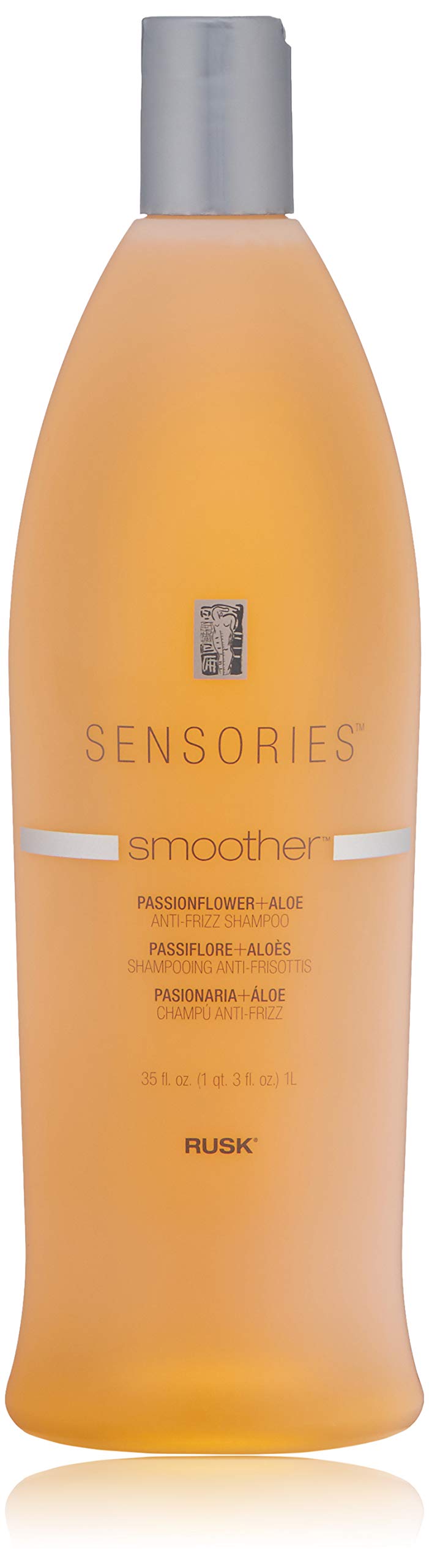 RUSK Sensories Smoother Passionflower and Aloe Smoothing Shampoo AntiFrizz Formula With Aloe Helps Smooth and Emollients Restore Moisture Balance 35 fl oz