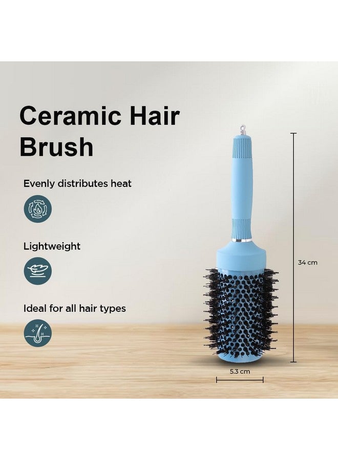 Homestic Hair Brush | Bristles Brush | Hair Brush With Paddle | Sharp Hair Brush For Woman | Suitable For All Hair Types | Tgx525..-Tgx5232 | Ice Blue - Image 2