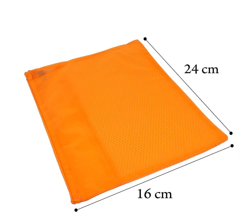 TULMAN 5 Pieces B5 Size Transparent Waterproof Travel Storage Pouch Organizer Mesh Bag with Zipper for Cosmetic Jewelry Makeup Pen Pencil Case (Color May Vary), Multicolor - Image 2