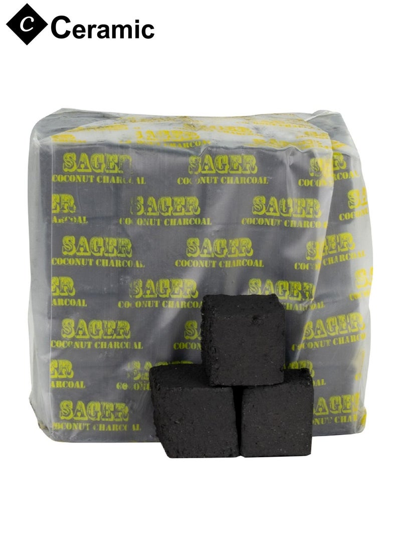 CERAMIC - Sager Charcoal Quick Ignite and Long Lasting 96 Pieces 3 Boxes Combo Pack - Image 1